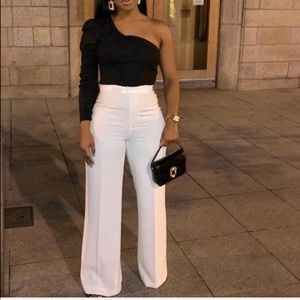 Zara flared  high waisted pants, Bloggers fav